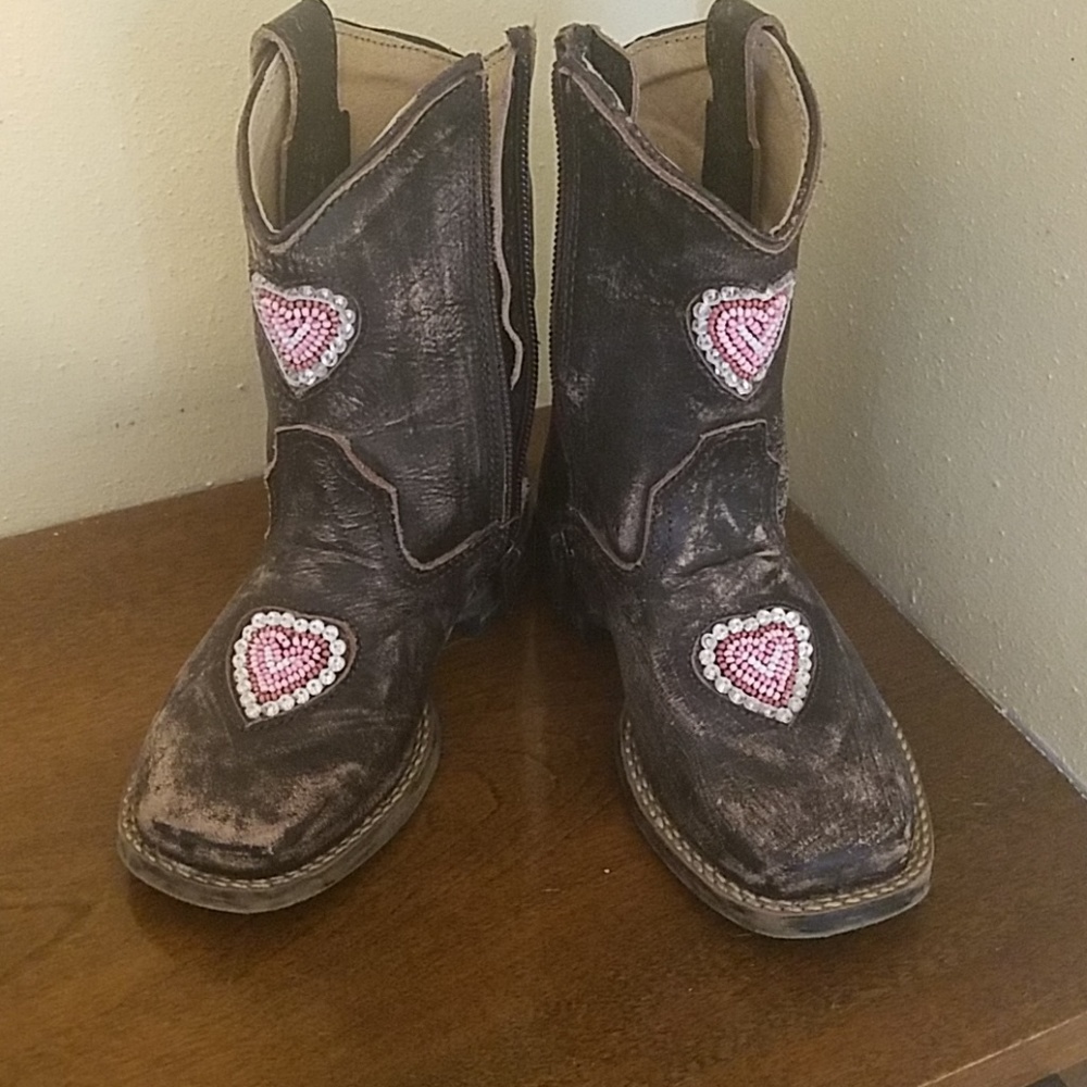 Roper Heartbreaker sqaure toed toddler boots